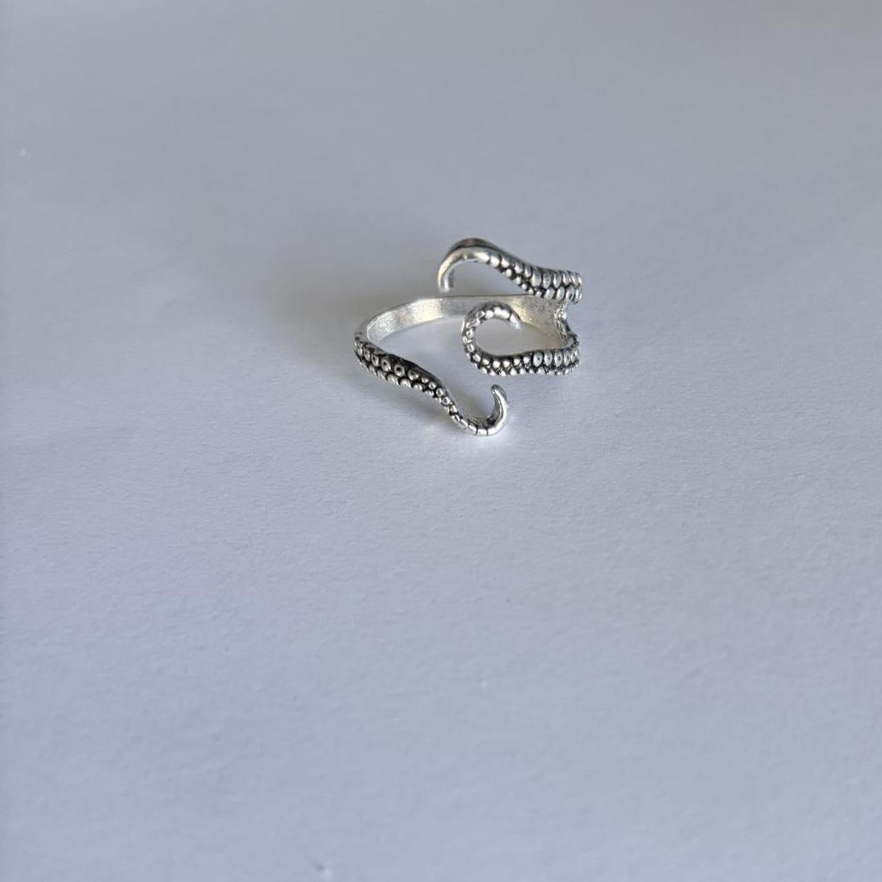 Silver Gothic Octopus Ring